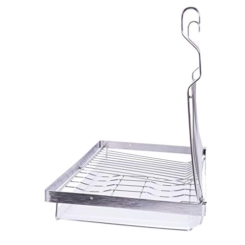 Edelstahl HäNgende Klappbar Schale Rack Abtropf Schale Rack Platten Organisator Geschirr KüChe Lagerung KüChe Organisator Regal