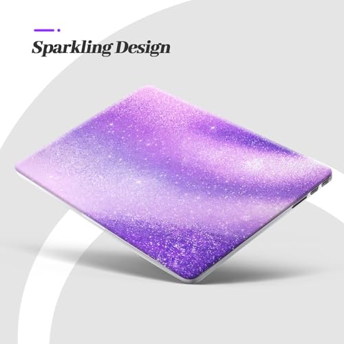 Funda MacBook Air A3114 diseño ligero elegante morado lavanda purpurina Berkin Arts 2