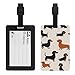 Fashion Luggage Tag for Suitcases Quickly Spot Name ID Card Cover Bag Label Cartoon Dachshund Weiner Dog Pet Dogs