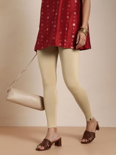 Image of TWIN BIRDS Women Viscose Ankle Leggings | Stretchable Kurti Wear Bottom