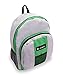 Everest Luggage Backpack with Front and Side Pockets, Green/Gray, Large