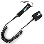 SUPCOST 10 ft Surf Board Leash, 5.5mm/7.0mm Thick Urethane Coiled Paddle Board Leash. Coiled Spring Leg Foot Rope SUP Leash for Shortboard, Longboard, Paddleboard, Kayak - Image 2