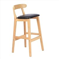 Amazon｜[JIMSHUINIO] カウンターチェア 木製 足置き付き 座面高さ62