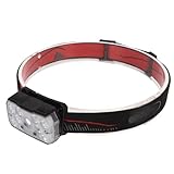 Kiommi Helle wiederaufladbare LED-Stirnlampe mit IPX4 wasserdichtem rotweißem Licht, abnehmbares Kopfband für den Außenbereich