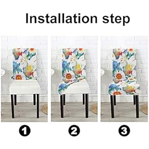 Wildflower Chair Cover Watercolor White Lotus Flower Floral Botanical Flower Set of 4 Stretch Removable Washable Slipcovers for Dining Room Hotel Kitchen Wildflower Chair Cover Watercolor White Lotus Flower Floral Botanical Flower Set of 4 Stretch Removable Washable Slipcovers for Dining Room Hotel Kitchen