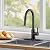 RIOUS Oil Rubbed Bronze Kitchen Faucet with Pull Down Sprayer, High Arc Modern Classic Sink Faucet Stainless Steel with Deck Plate Fit for 1 or 3 Hole for Pot Filler Bar Farmhouse Laundry Rv, ORB