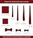 ZENXUS Extra Long Solid Tie for Men Big and Tall, Apple Red XL Tie 63 inch