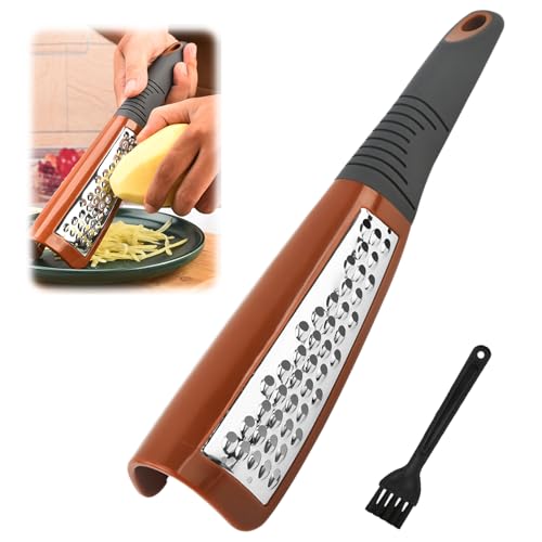 EACHPT Rallador de acero Inoxidable,Rallador de Queso,Rallador de Limón, Rallador de nuez Moscada, Rallador de Jengibre, Rallador de ajo Ideal para Rallar Grueso y fino, incluye Cepillo de Limpieza