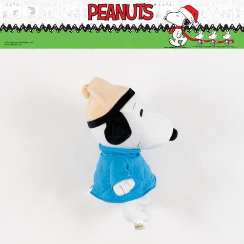 Image of Peanuts Snoopy Winter Coat Holiday & Christmas Bedding Super Soft Plush Cuddle Pillow Buddy, (Officially Licensed Product) By Franco