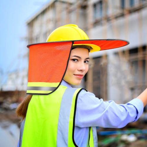 Zerodeko Visera de ala Completa para Casco de Construcción Naranja, 2 Piezas 4