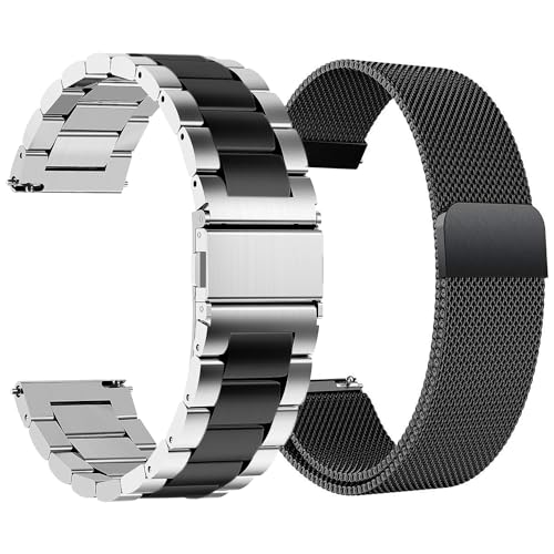 Bracelet montre 20mm acier anti-irritation avec maillons et maille souple