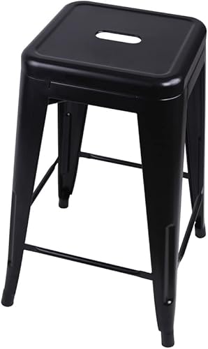 Miniatura 151 de GIA Taburete de mostrador sin respaldo de 24 pulgadas, cantidad de 4, bronce con asiento de madera clara Negro -,Café,Gris,gris, (Gun