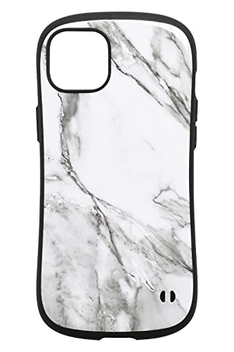 iFace First Class Marble iPhone 14 Plus ケース (ホワイト)【アイフェイス アイフォン14plus 用 iphone14プラス 用 カバー 韓国 耐衝撃 ストラップホール 大理石柄】