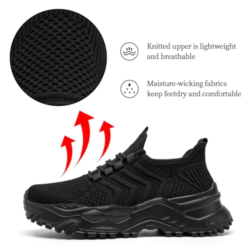 Womens Platform Fashion Sneakers Thick Soled Height Increasing Walking Shoes Chunky Breathable Lace Up Outdoor Casual Travel3