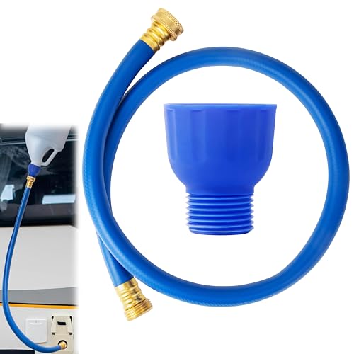 Image of Garden Hose to Antifreeze Bottle Adapter Kit (2 Pcs), Allows Easy and Leak-Free Pouring Of Antifreeze from Buckets To RVs, Trailers,Campers and Boats,All-in-One Male and Female Twist Connect Adapter