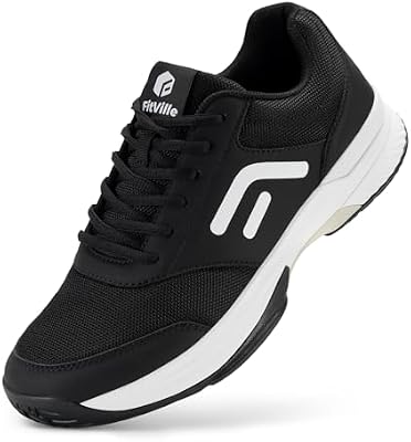 FitVille Extra Wide Pickleball Tennis Shoes Men for Hard or Clay Court