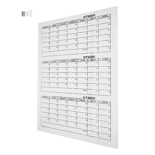 34x46'' Acrylic Calendar for Wall 3 Month Calendar Dry Erase with 0.23'' Thickened Board Clear Large Planning Board Wall Mounting for Home, Office, Laboratory, and School - Image 6