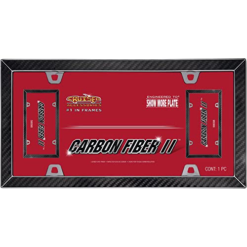 Cruiser Accessories 58098 Carbon Fiber Ii License Plate Frame, Carbon Fiber/Black Chrome #TOP4