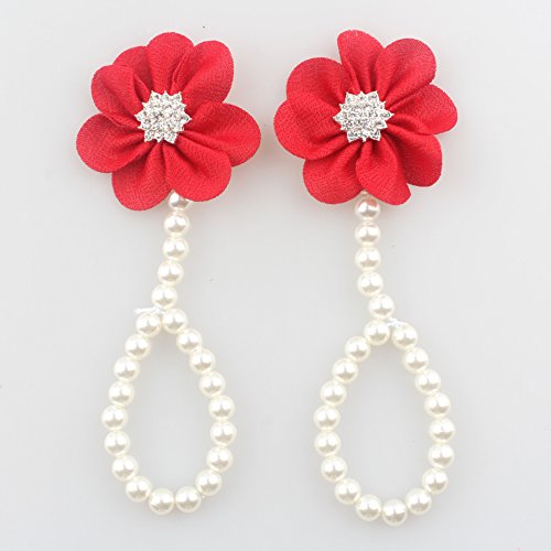 Vimbo Pearl Barefoot Sandals 7 Pairs Lovely Flower Baby Girl Gift Set For 3 Months To 4 Years Old Baby Girls #TOP7