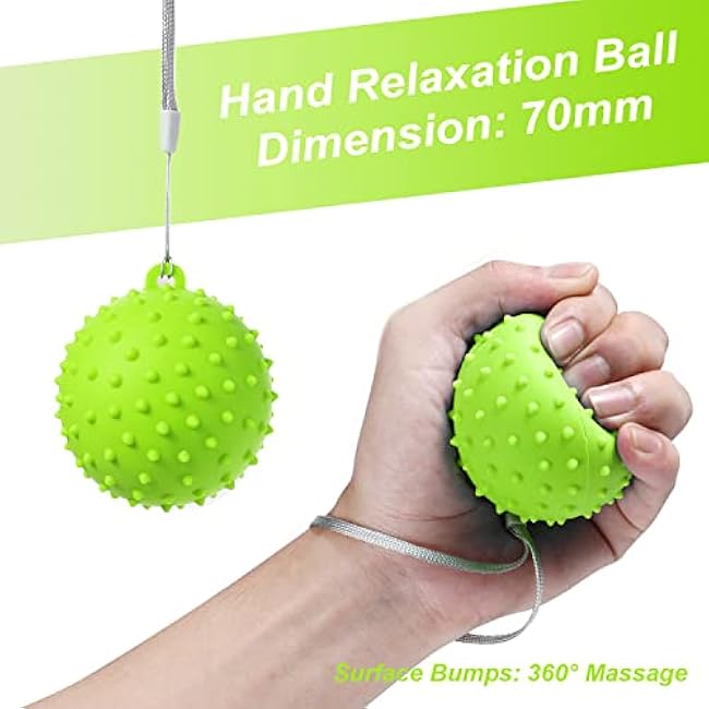 Hand Grip Strengthener 10 Pack, Grip strength trainer,Hand Gripper, Finger Stretcher Resistance Extensor Bands, Finger Exerciser & Stress Relief Ball for Athletes & Musicians