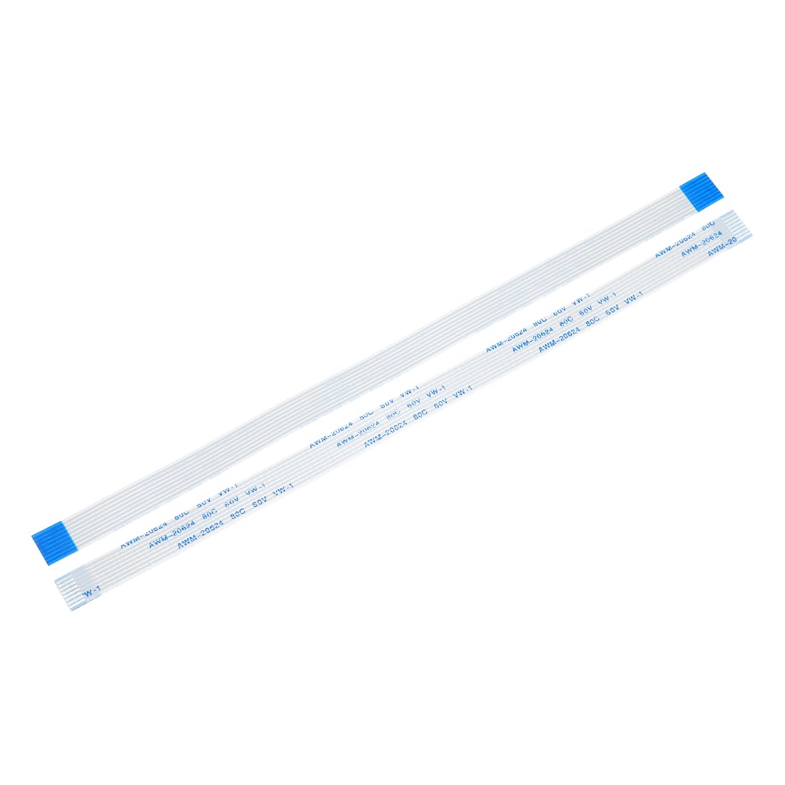 MECCANIXITY 20 Pack FFC FPC Flat Flexible Cable, 8 Pins 1mm Pitch 200mm Long (A Type) for LCD 3D Printer Camera DVD TV Laptop Audio