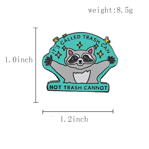Image of Cute Raccoon Enamel Pin, inchIt's Called Trash Can Not Trash Cannot inchCartoon Animal Badge for Bags, Jackets, Hats