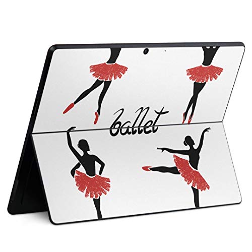 igsticker Surface Pro X 専用スキンシール サーフェス プロ エックス ノートブック ノートパソコン カバー ケース フィルム ステッカー アクセサリー 保護 015905 バレリーナ バレエ 女の子