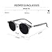 Technigadgets Pedro Steampunk Double Lens Clip On Men Sunglasses Retro Polarized Double Bridge Metal Frame UV 400 Protection (Transparent Grey Black)