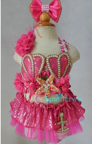 Jenniferwu Two-Pieces Girls Swimsuit Beauty Toddler Swimwear Pageant Bikini Set2