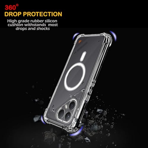 Image of Amazon Brand - Solimo Thermoplastic Polyurethane Wireless Charging Support Back Cover for Tecno Pova 7 Pro 5G Wireless Charging Support Back Cover - Transparent