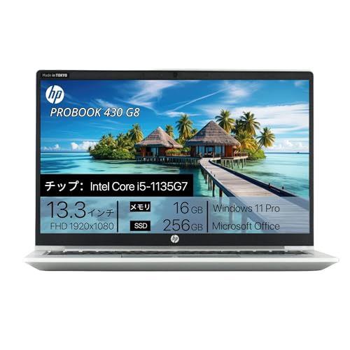 HP ProBook 430 G8, i5-1135G7, �������[16GB, SSD256GB, 13.3�C���`, 1920x1080 FHD, WIFI, BLUETOOTH, �J����, �w��Z���T�[, �J�����V���b�^�[�t��, D0lby Audio,