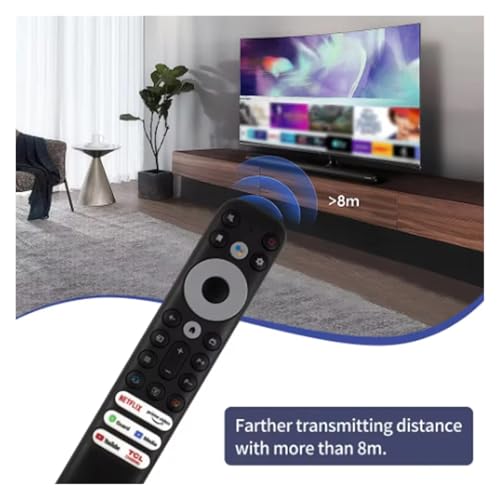 Télécommande TCL RC902V de remplacement pour Android TV Mini-LED et QLED 4K - 6