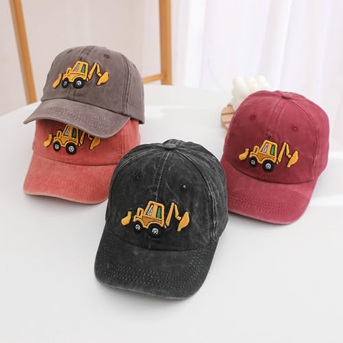 Cute Embroidery Kids Boys Girls Baseball Cap Adjustable Cotton Washed Vintage Cowboy Hat4