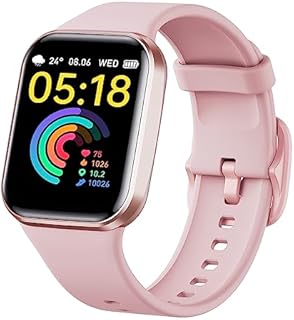 Smartwatch Damen, 2023 Fitnessuhr Damen, 1.69 Zoll Smart Watch Damenuhr mit Pulsuhr, Schrittzähler, Schlafmonitor, Fitness Tracker mit Stoppuhr, IP67 Wasserdicht Armbanduhr Damen für Android und iOS