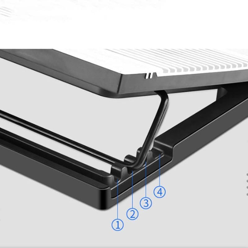 Aluminum Alloy Multi Step Adjustable Silent Laptop Cooling System