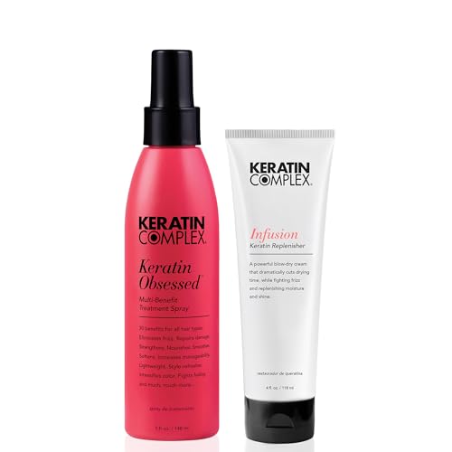 Keratin Complex - Blow Dry Essential Kit - Keratin Obsessed 5 fl oz + Infusion Keratin Replenisher 4 fl oz