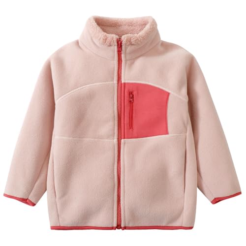 Boys' and Toddler Sherpa Full Zip Jacket Teen Girls Fleece Thicken Warm Soft Coat Outwear with Pockets Fall Winter Outfits