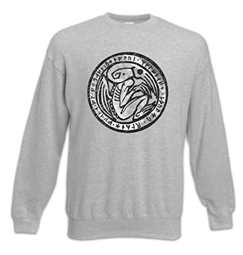 Sweat Cthulhu Urban Backwoods : pull col rond en coton noir pour homme