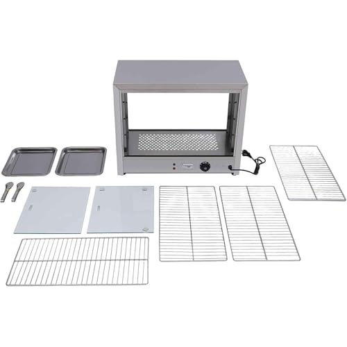 Kommerzielle Vitrine für Lebensmittel, 1000 W, elektrisch beheizte Glastheke mit Temperaturregelung, ideal für Kantinen, Cafés und Fast-Food-Restaurants 7 Kommerzielle Vitrine für Lebensmittel, 1000 W, elektrisch beheizte Glastheke mit Temperaturregelung, ideal für Kantinen, Cafés und Fast-Food-Restaurants