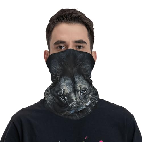 Lion Gothic Negro Oscuro Gaiter Cuello Cubreboca para Mujeres y Hombres, Mascarilla de Cuello para Motocicleta, Ciclismo, Esquí, Fiesta miniatura 2