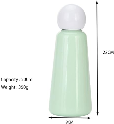 Miniatura 19 de Botella de agua de acero inoxidable de 17 onzas de aproximadamente 16.9 fl oz, botella de agua aislada al vacío, botella de agua de metal para Azul