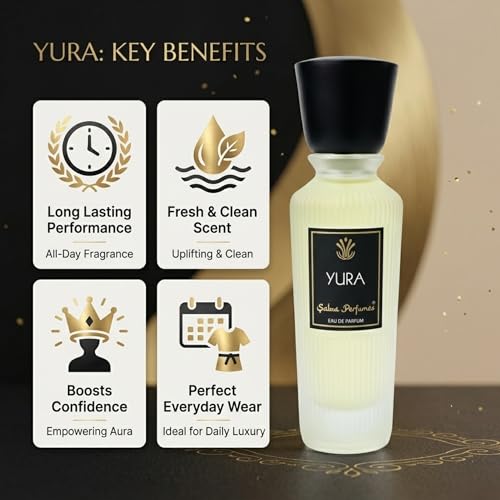 Image of Saba Yura Perfume 50ml for Men & Women | Long Lasting Unisex Fragrance | Woody, Saffron & Warm Spicy Notes | Premium Luxury Perfume for Office, Parties & Daily Wear