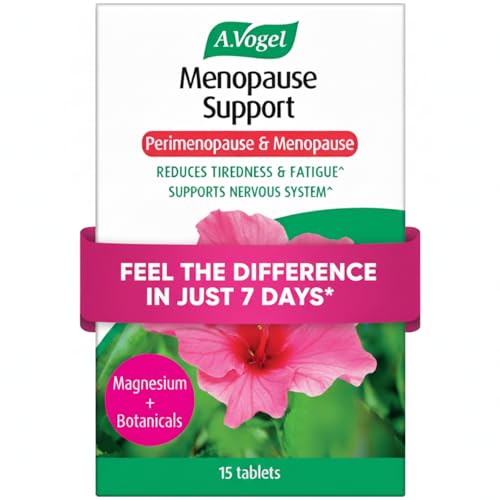 A.Vogel Menopause Support - Feel The Difference in just 7 Days with Magnesium & Soy Isoflavones to Reduce Tiredness, Fatigue & Support Nervous System from Perimenopause to Postmenopause, 15 Tablets