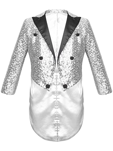 Blazer paillette garçon style queue-de-pie haute qualité