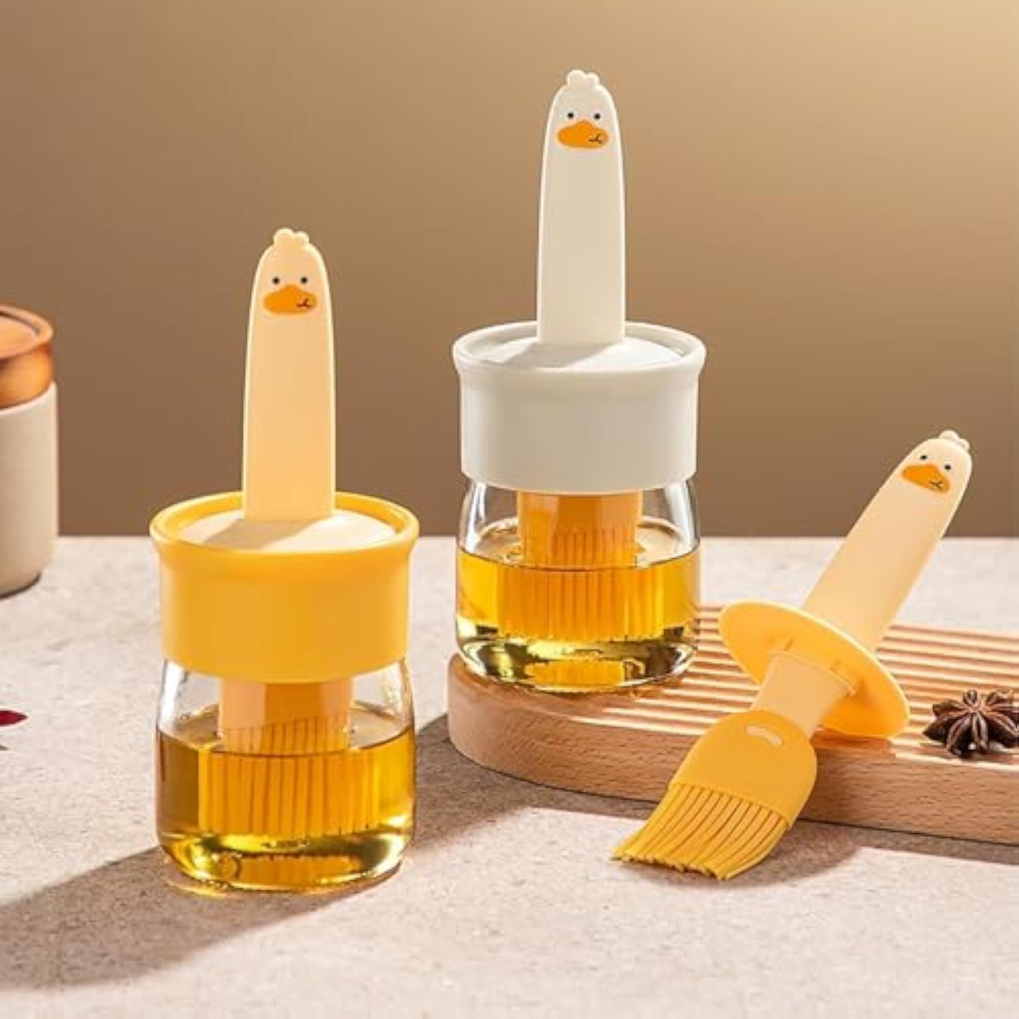 200ml Glass Olive Oil Dispenser Bottle with Silicone Brush