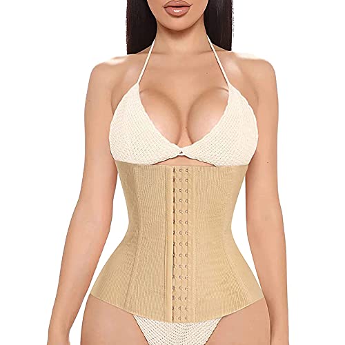 Reyeogo Shapewear Cinchers Waist Trainer For Women Tummy Control Postpartum Recovery Belt Seamless Body Shaper Corsets Girdle (Beige, X-Small) #TOP8