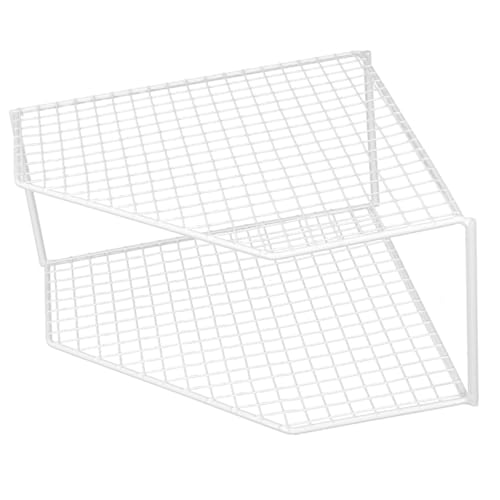 TOYANDONA Mensola Angolare da Tavolo in Antiruggine per Cucina Organizer Multifunzione per Pentole e Utensili Ripiano Stabile e Salva Spazio per Angoli per Cucina e Lavello