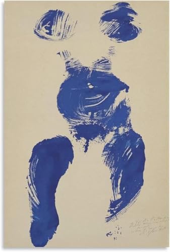 Peinture sur toile Yves Klein art mural bleu éclatant pour décor salon