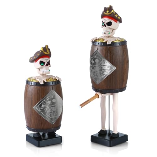 PEYIDA Pirate Captain Funny Cigarette Dispenser Prank Pop-Up Cigarette Cases for Entertainment Party & Home Office Decor Prank Toy & Skull Shaped Decor Gift Birthday Christmas