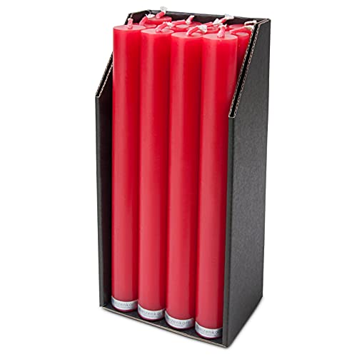 Weizenkorn 12er Set Stabkerzen Brillantrot ø 2,2 cm / 20 cm durchgefärbt und handgegossen Cover